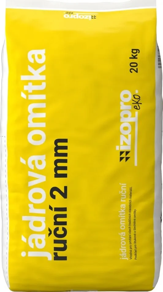 Žlutá taška s jádrovou omítkou ruční 2 mm, 20 kg