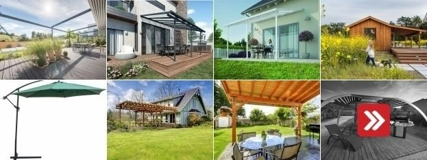 Různé typy zastřešení terasy – pergoly, altány a slunečníky