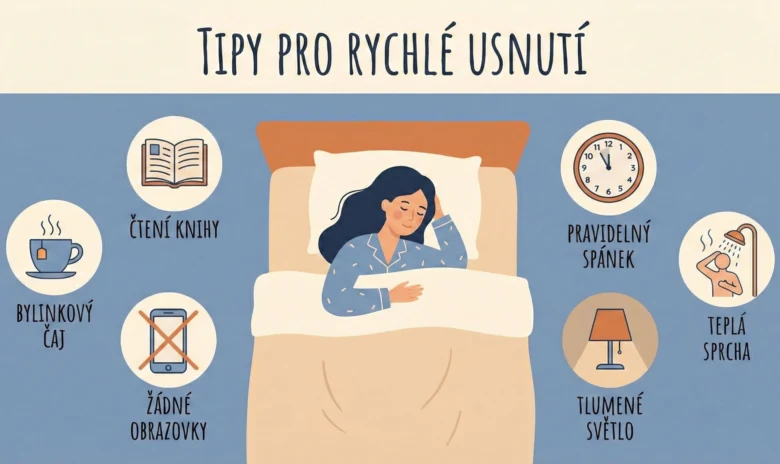 Tipy pro rychlé usnutí: čtení knih, teplá sprcha