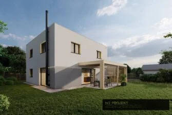 Moderní rodinný dům s terasou na zahradě