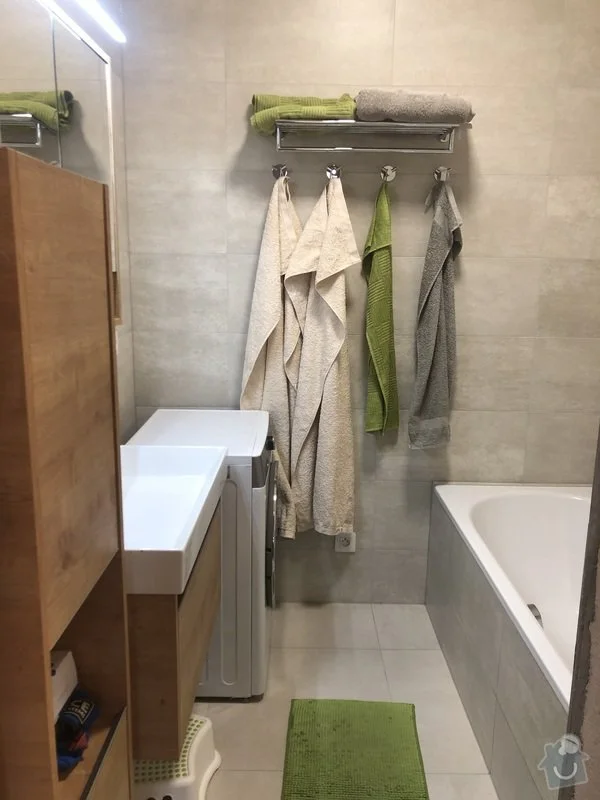 Moderní koupelna po renovaci bez bourání