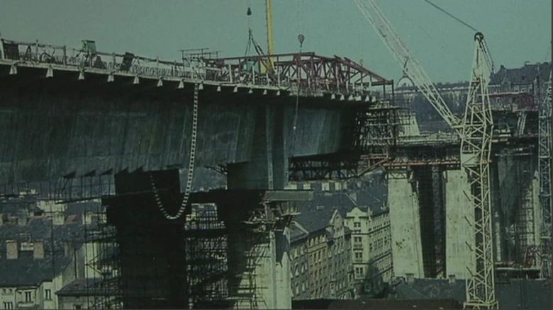Nusle bridge construction